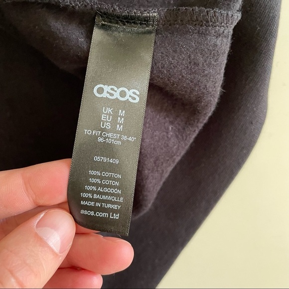 ASOS Cotton Full Zip Sweater Black Men’s Size Medium - Picture 9 of 9